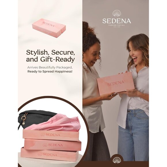 Black Vegan Leather RFID Anti-Theft Crossbody Bag with Adjustable Strap for Wome - Picture 9 of 9